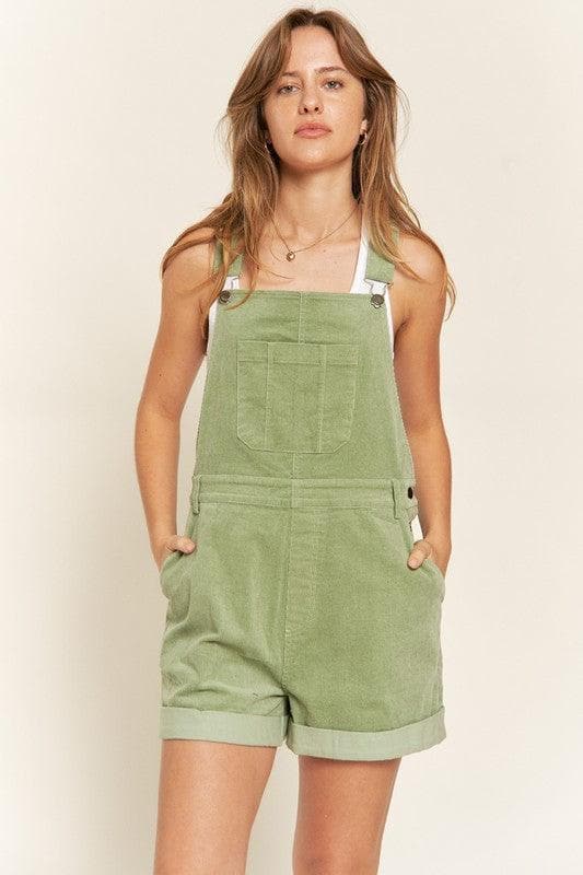 Jade By Jane Corduroy Adjustable Shoulder Straps Overall - SwagglyLife Home & Fashion