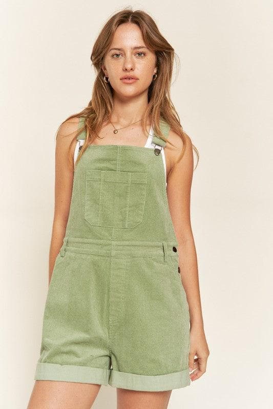 Jade By Jane Corduroy Adjustable Shoulder Straps Overall - SwagglyLife Home & Fashion
