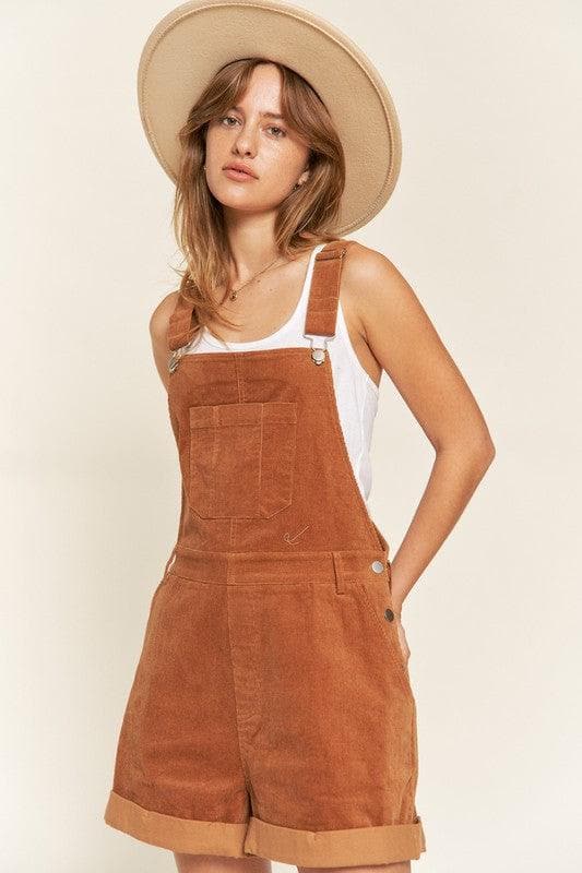 Jade By Jane Corduroy Adjustable Shoulder Straps Overall - SwagglyLife Home & Fashion