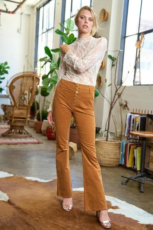 Jade by Jane Corduroy Flare Pants - SwagglyLife Home & Fashion