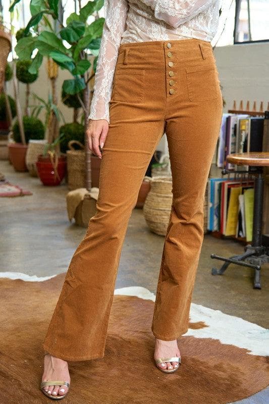 Jade by Jane Corduroy Flare Pants - SwagglyLife Home & Fashion