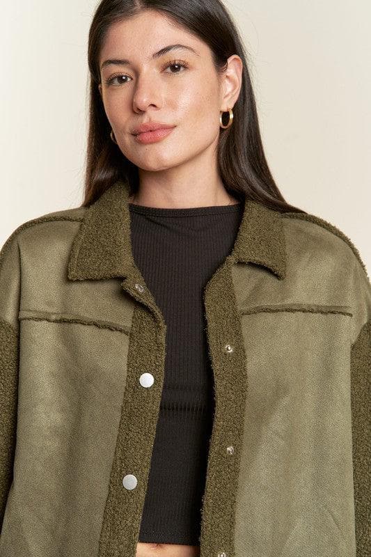 Jade By Jane PLUS Faux Fur and Suede Jacket - SwagglyLife Home & Fashion