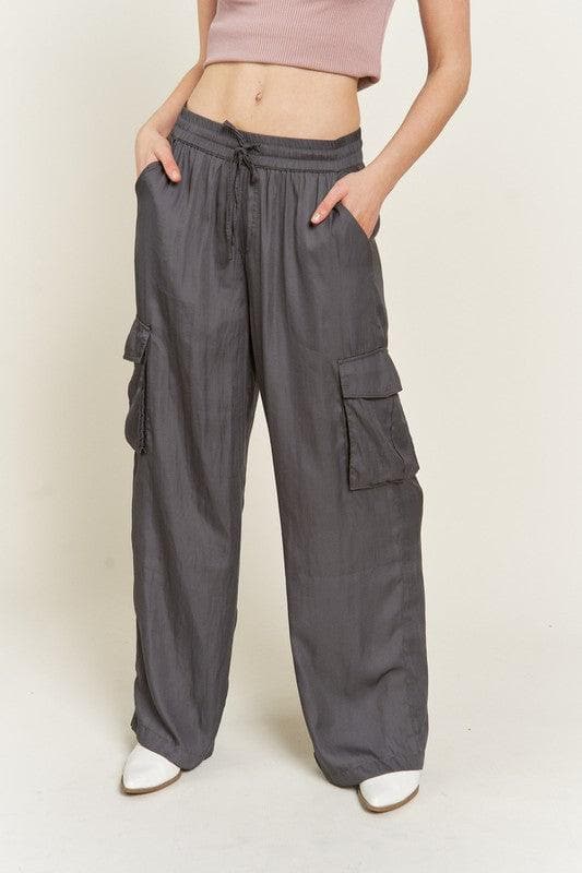 Jade By Jane Satin Cargo Pants - SwagglyLife Home & Fashion