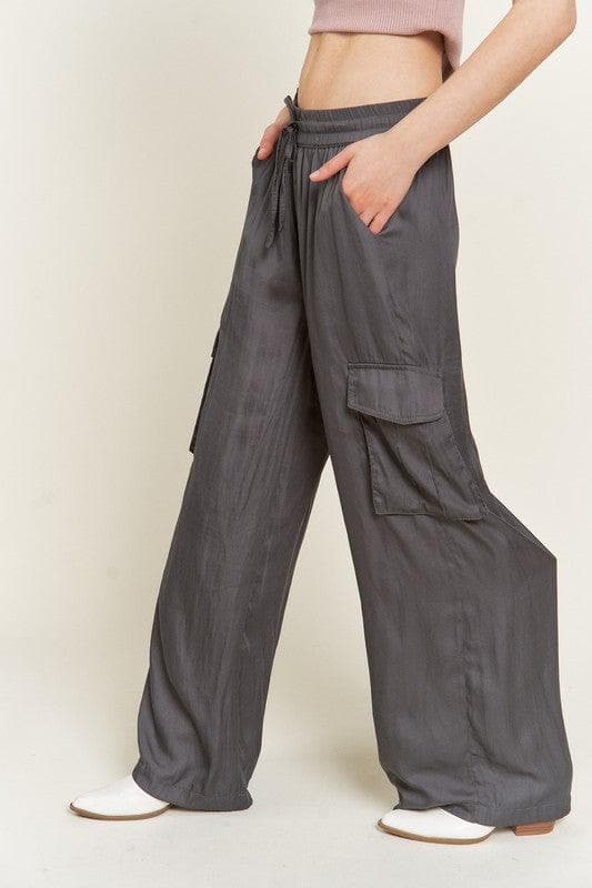 Jade By Jane Satin Cargo Pants - SwagglyLife Home & Fashion