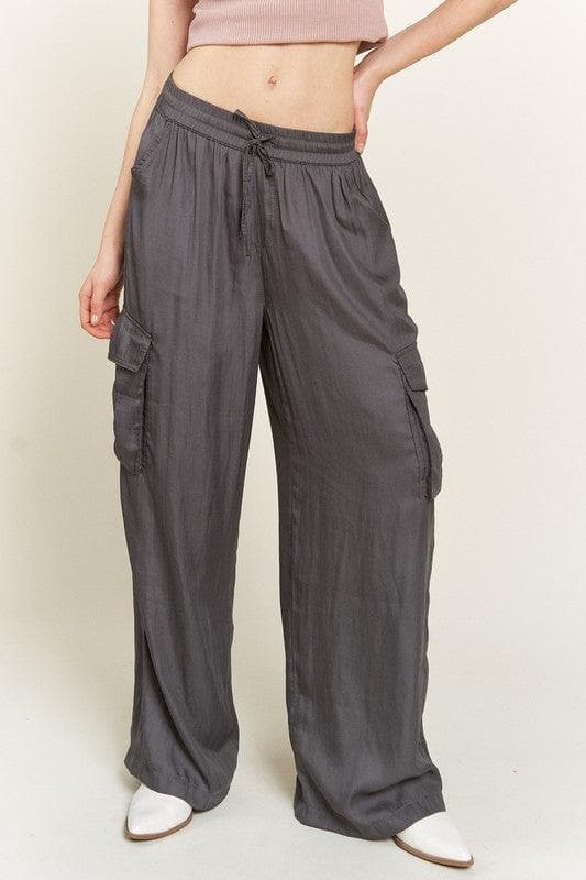 Jade By Jane Satin Cargo Pants - SwagglyLife Home & Fashion
