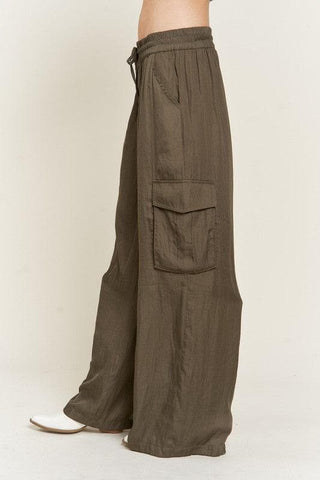 Jade By Jane Satin Cargo Pants - SwagglyLife Home & Fashion