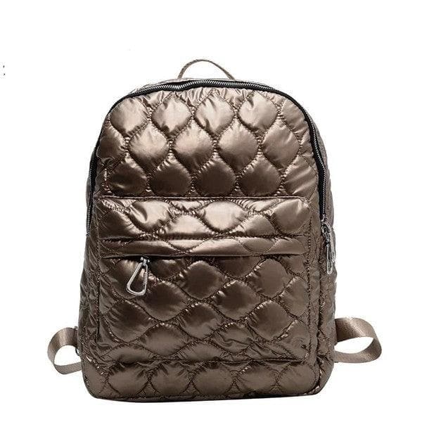 Jade Metallic Puffer Backpack - SwagglyLife Home & Fashion