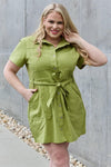 Jady By Jane Stick With Me Full Size Button Down Dress - SwagglyLife Home & Fashion