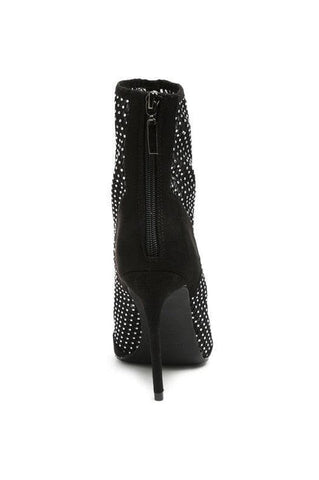 Jazz Rhinestone Embellished Mesh Stiletto Boots - SwagglyLife Home & Fashion