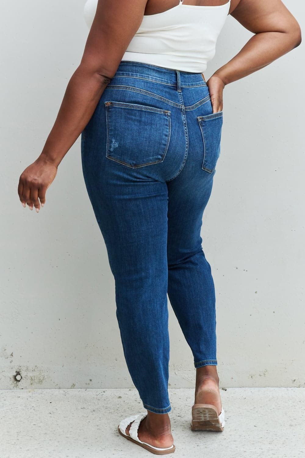 Judy Blue Aila Regular Full Size Mid Rise Cropped Relax Fit Jeans - SwagglyLife Home & Fashion