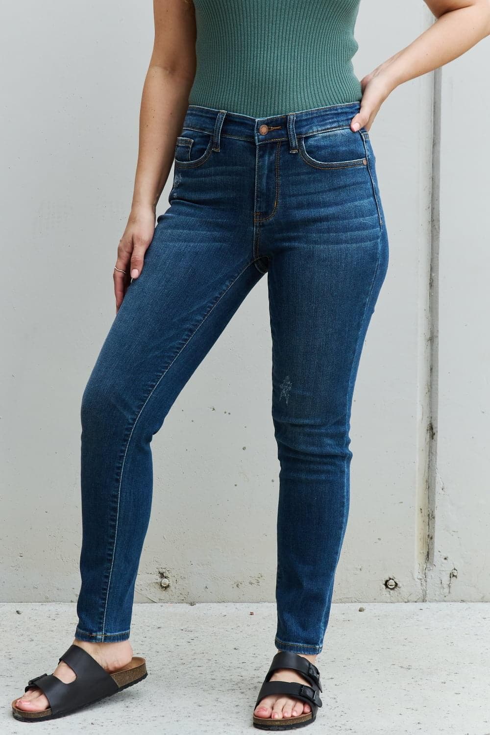 Judy Blue Aila Regular Full Size Mid Rise Cropped Relax Fit Jeans - SwagglyLife Home & Fashion
