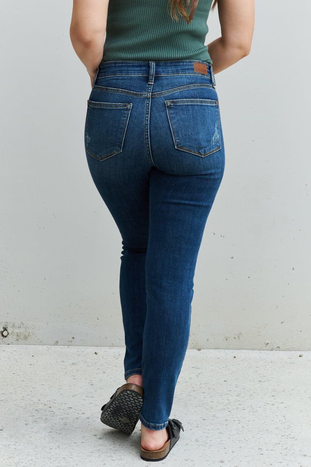 Judy Blue Aila Regular Full Size Mid Rise Cropped Relax Fit Jeans - SwagglyLife Home & Fashion