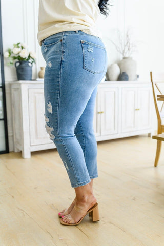 JUDY BLUE Florence High Waist Destroyed Boyfriend Jeans - SwagglyLife Home & Fashion