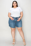 Judy Blue Full Size High Waist Slim Denim Shorts - SwagglyLife Home & Fashion