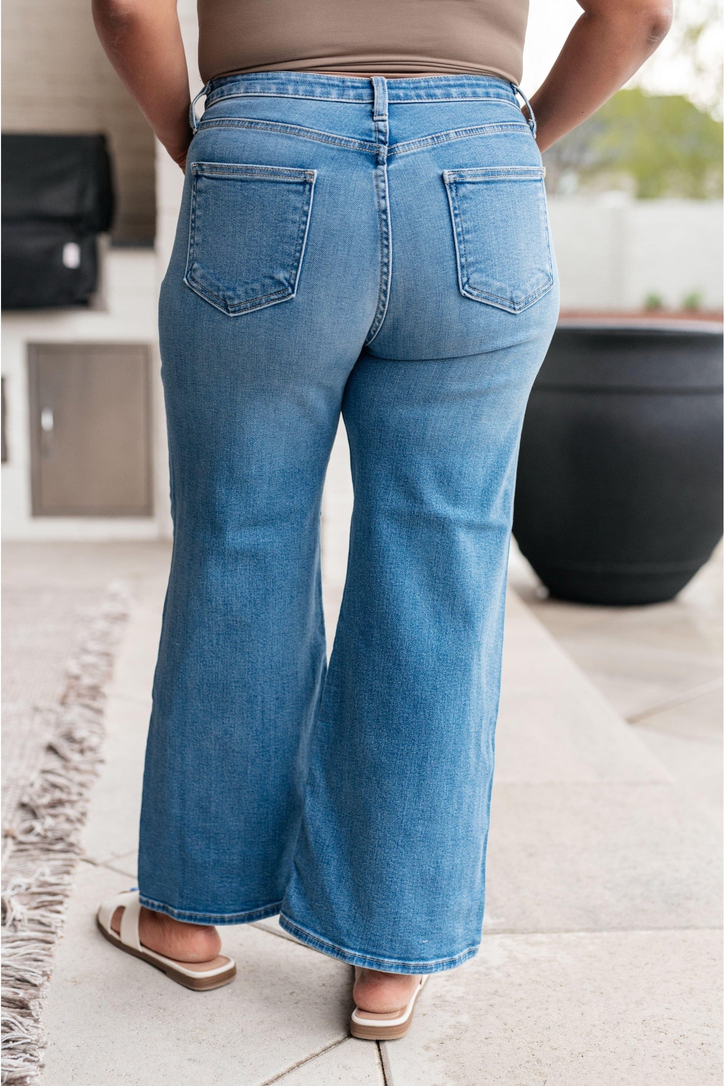 Judy Blue Hayes High Rise Wide Leg Crop Jeans - SwagglyLife Home & Fashion