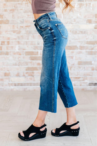 Judy Blue Hayes High Rise Wide Leg Crop Jeans - SwagglyLife Home & Fashion