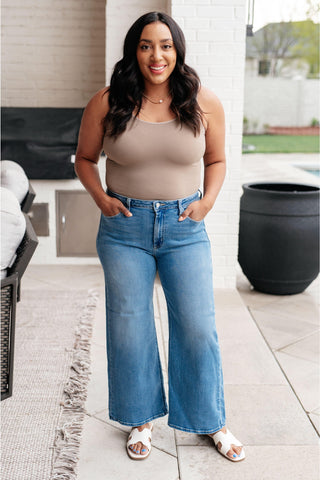 Judy Blue Hayes High Rise Wide Leg Crop Jeans - SwagglyLife Home & Fashion