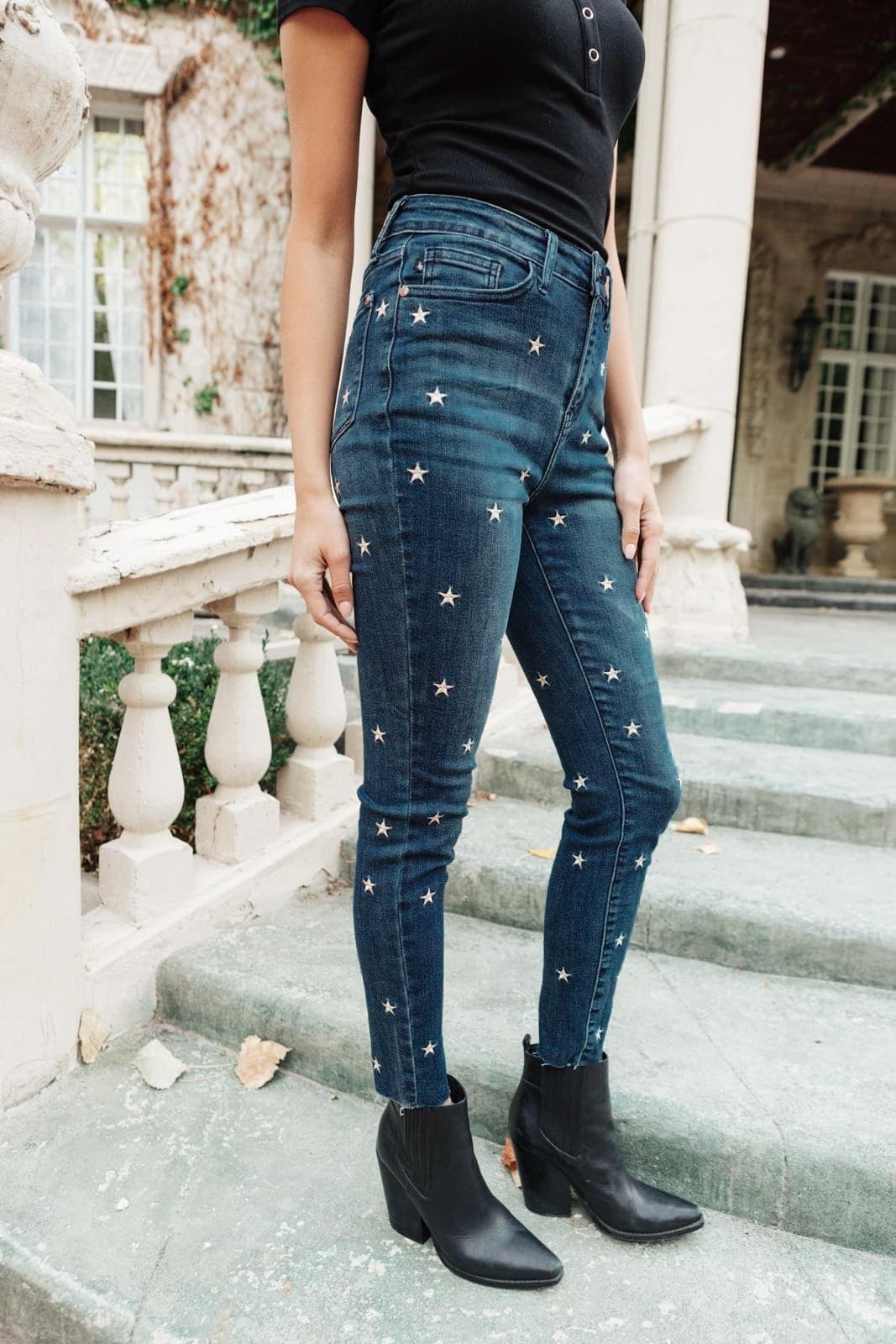 Judy Blue High Rise Starlight Skinnies - SwagglyLife Home & Fashion