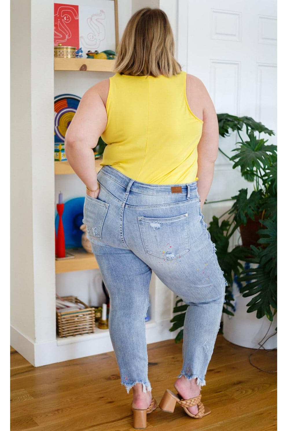 Judy Blue Isabella Paint Splatter Boyfriend Jeans - SwagglyLife Home & Fashion