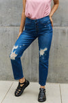 Judy Blue Melanie Full Size High Waisted Distressed Boyfriend Jeans - SwagglyLife Home & Fashion