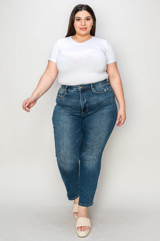 Judy Blue Tummy Control High Waist Slim Jeans - SwagglyLife Home & Fashion