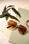 Julia Rose Caramel High Quality Unisex Aviator Sunglasses - SwagglyLife Home & Fashion