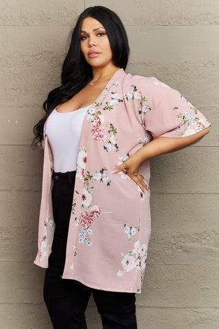 Justin Taylor Aurora Rose Floral Kimono - SwagglyLife Home & Fashion