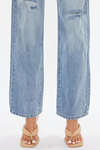 Kan Can 90's Wide Leg Straight Jeans - SwagglyLife Home & Fashion