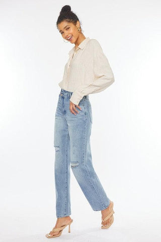 Kan Can 90's Wide Leg Straight Jeans - SwagglyLife Home & Fashion