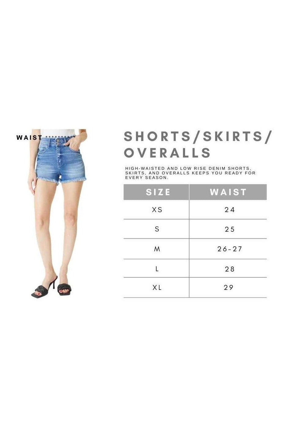 Kan Can USA High Rise Denim Shorts - SwagglyLife Home & Fashion