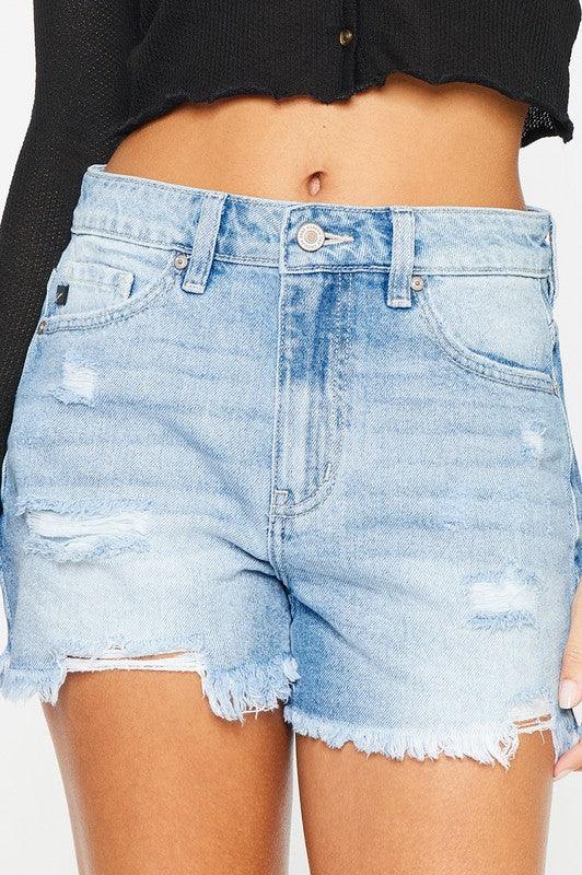 Kan Can USA High Rise Denim Shorts - SwagglyLife Home & Fashion