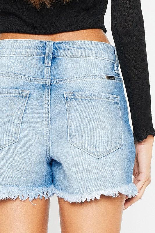 Kan Can USA High Rise Denim Shorts - SwagglyLife Home & Fashion