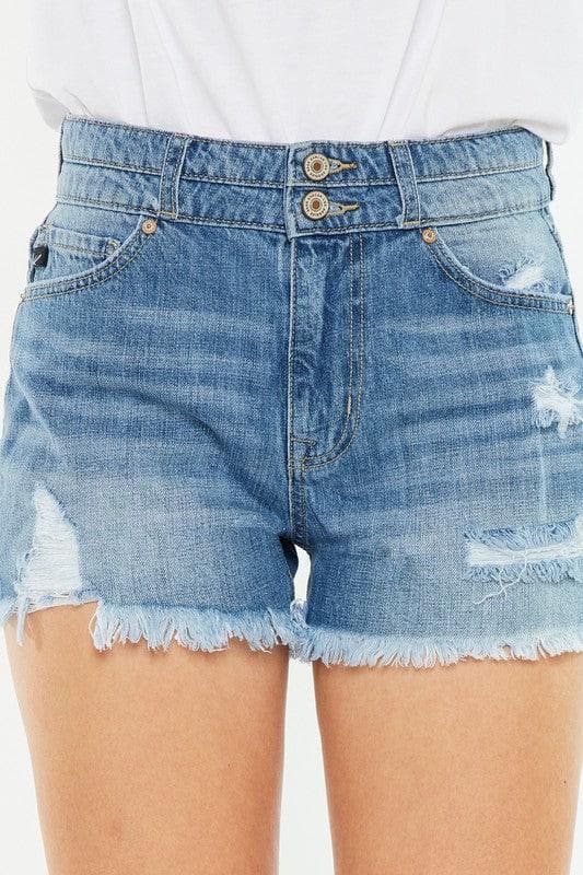 Kan Can USA High Rise Mom Shorts - SwagglyLife Home & Fashion