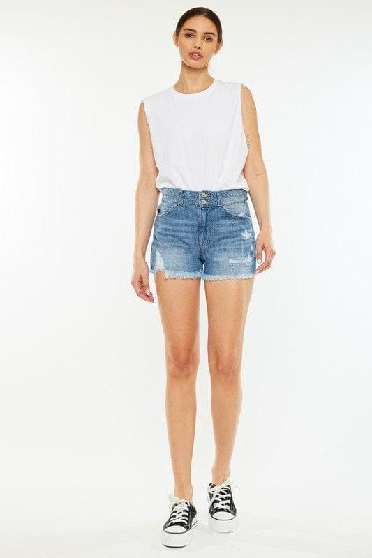 Kan Can USA High Rise Mom Shorts - SwagglyLife Home & Fashion