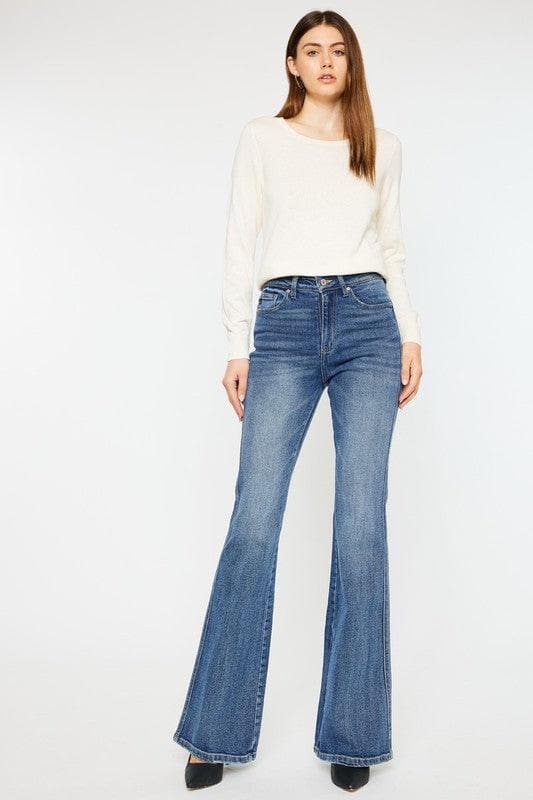 Kancan High Rise Flare Jeans - SwagglyLife Home & Fashion