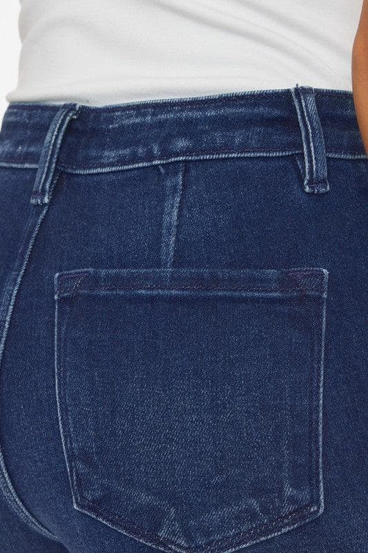 KANCAN High Rise Slim Flare Jean - SwagglyLife Home & Fashion