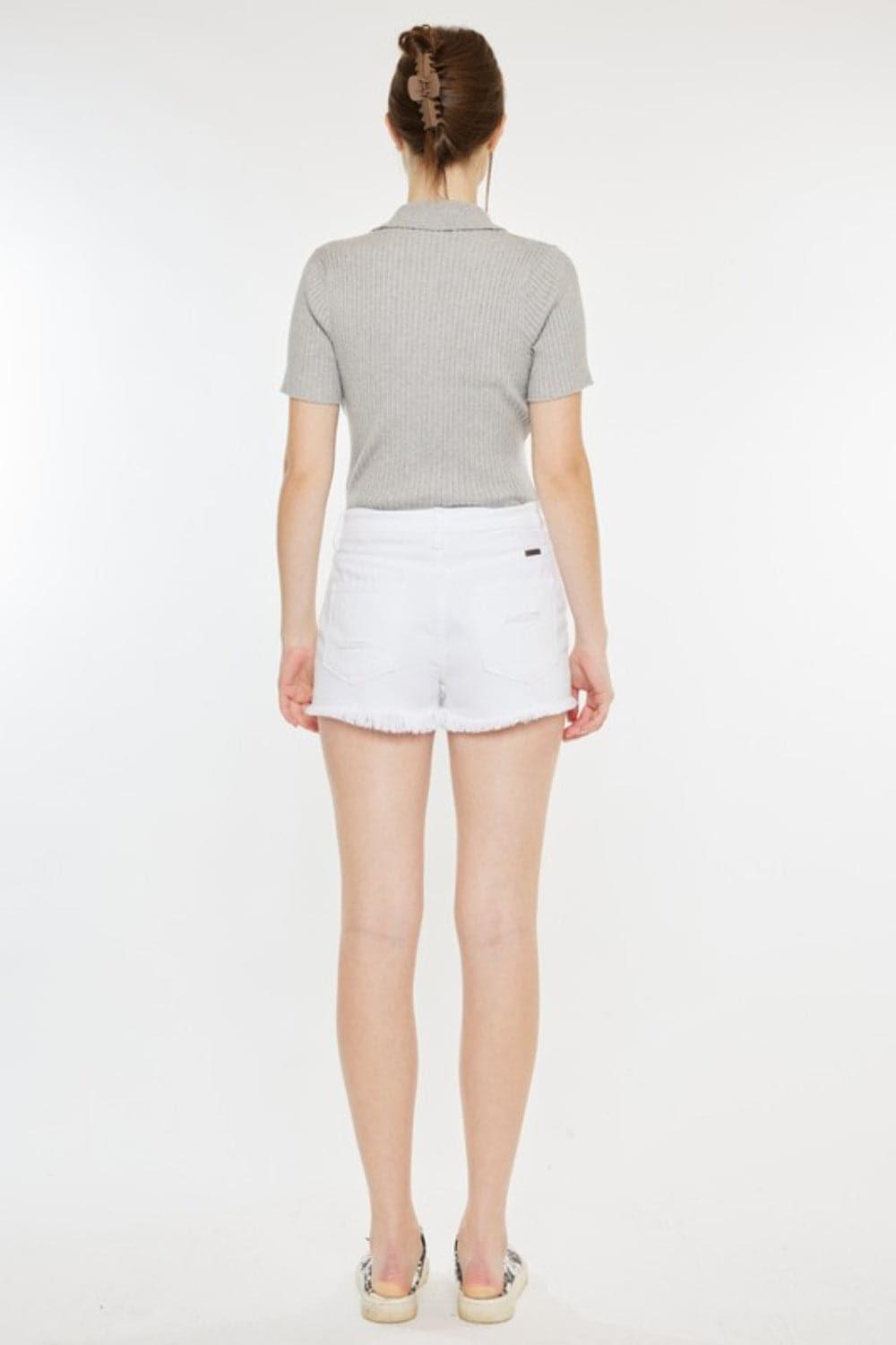 Kancan Raw Hem Distressed Denim Shorts - SwagglyLife Home & Fashion