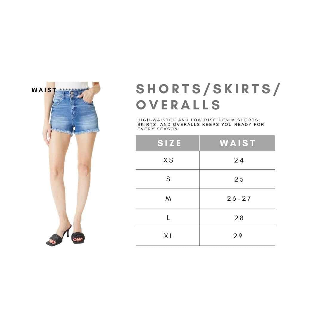 Kancan Raw Hem High Waist Denim Shorts - SwagglyLife Home & Fashion