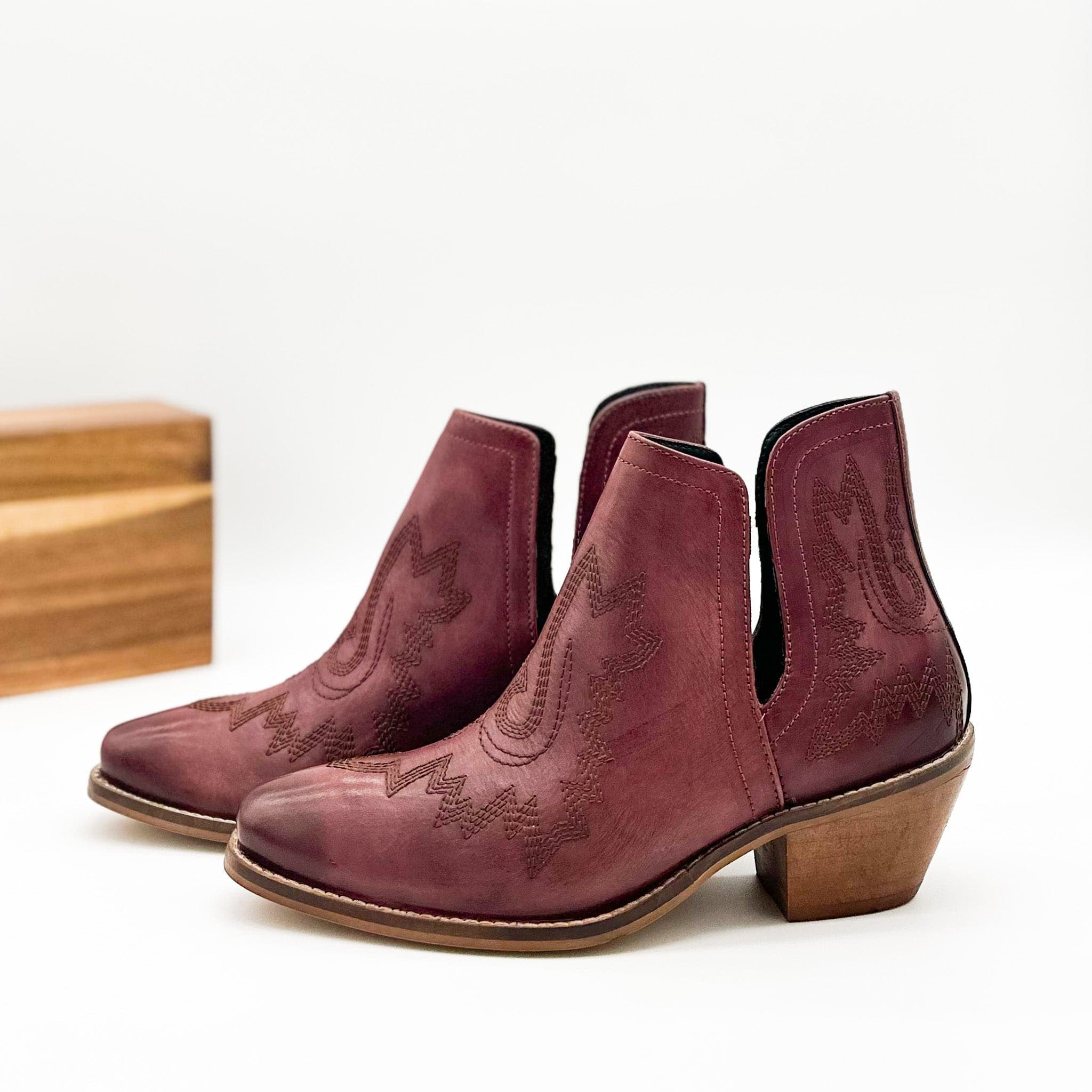 NAUGHTY MONKEY Kickin' Booties in Burgundy