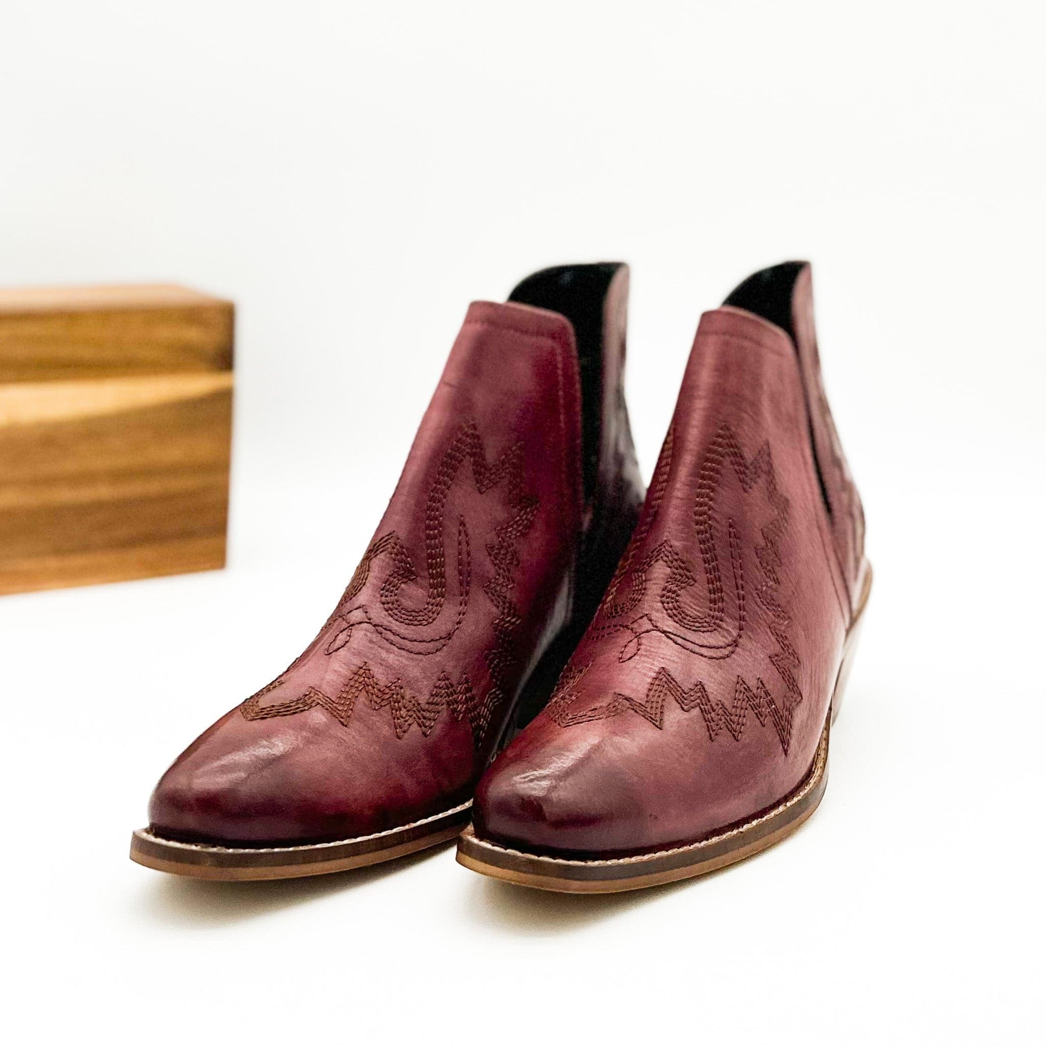 NAUGHTY MONKEY Kickin' Booties in Burgundy