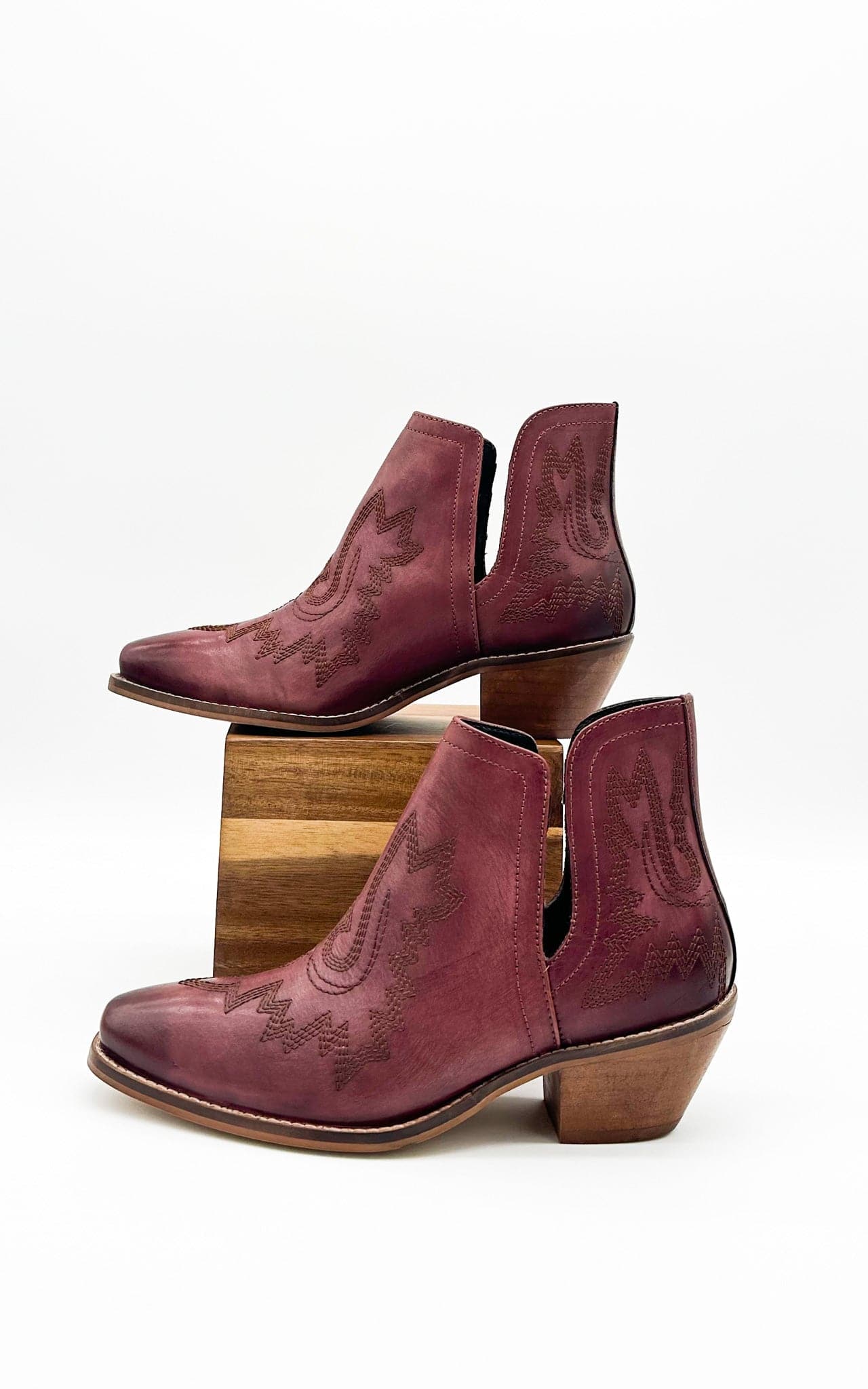 NAUGHTY MONKEY Kickin' Booties in Burgundy