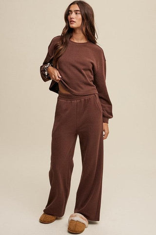 Knit Sweat Top and Pants Athleisure Lounge Sets - SwagglyLife Home & Fashion