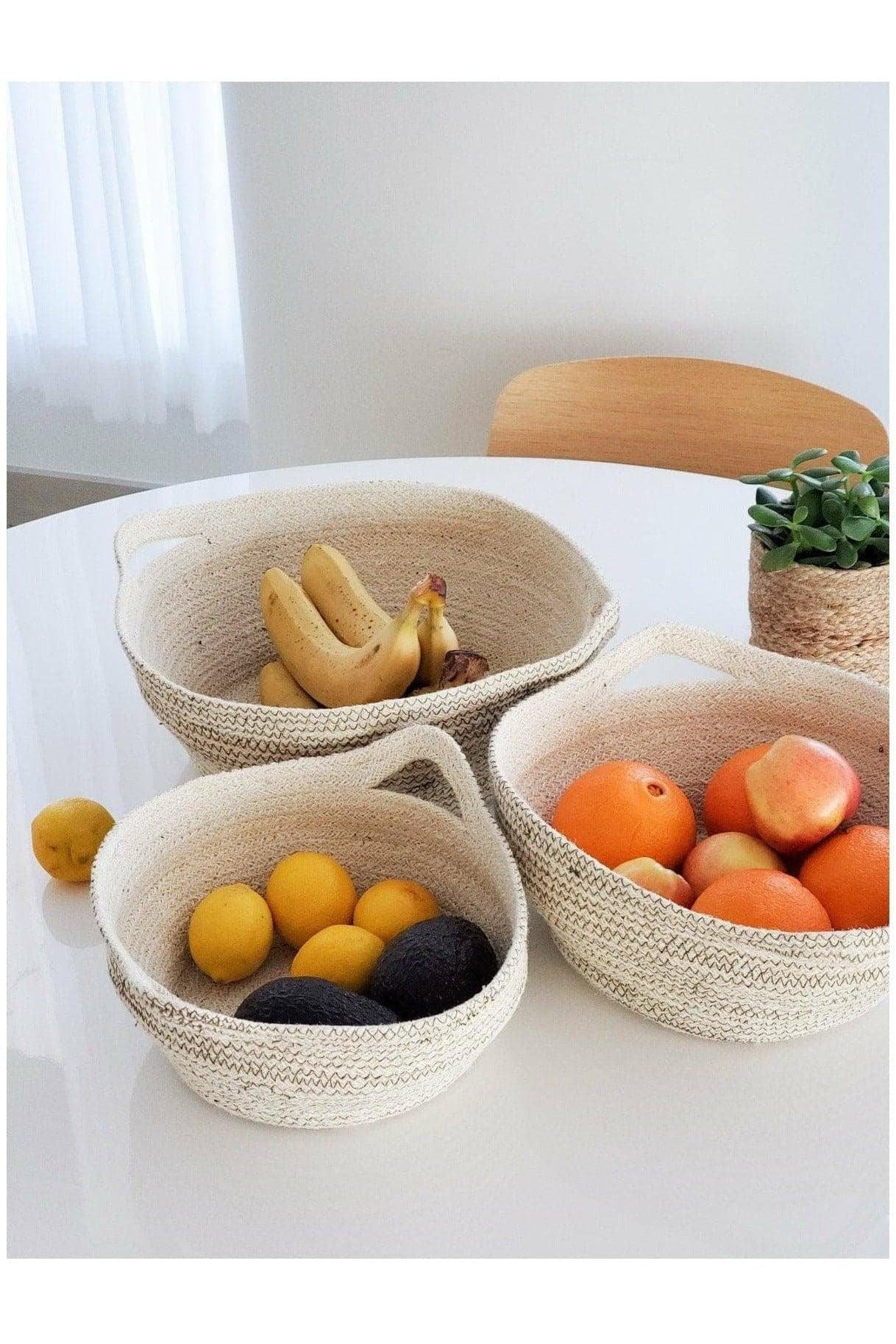 KORISSA Amari Fruit Bowls - Brown - SwagglyLife Home & Fashion