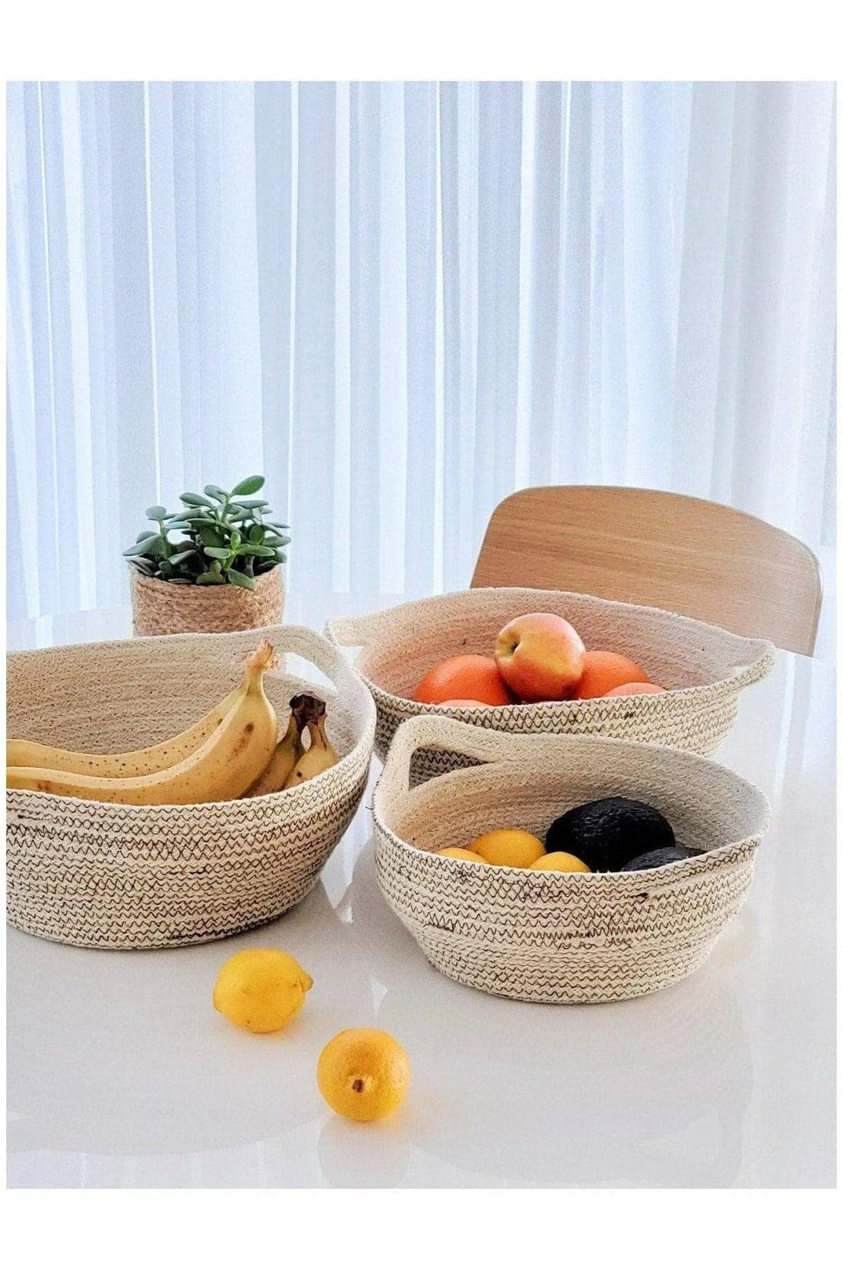 KORISSA Amari Fruit Bowls - Brown - SwagglyLife Home & Fashion