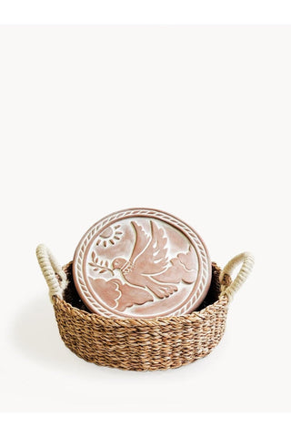 KORISSA Bread Warmer & Basket - Dove In Peace - SwagglyLife Home & Fashion