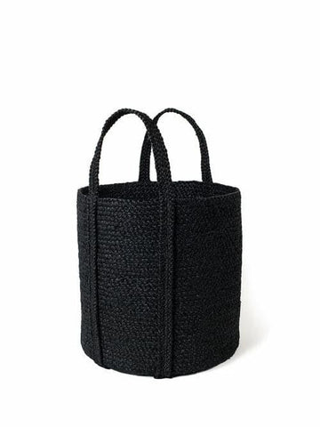 KORISSA Kata Basket with handle - Black | Handmade - SwagglyLife Home & Fashion