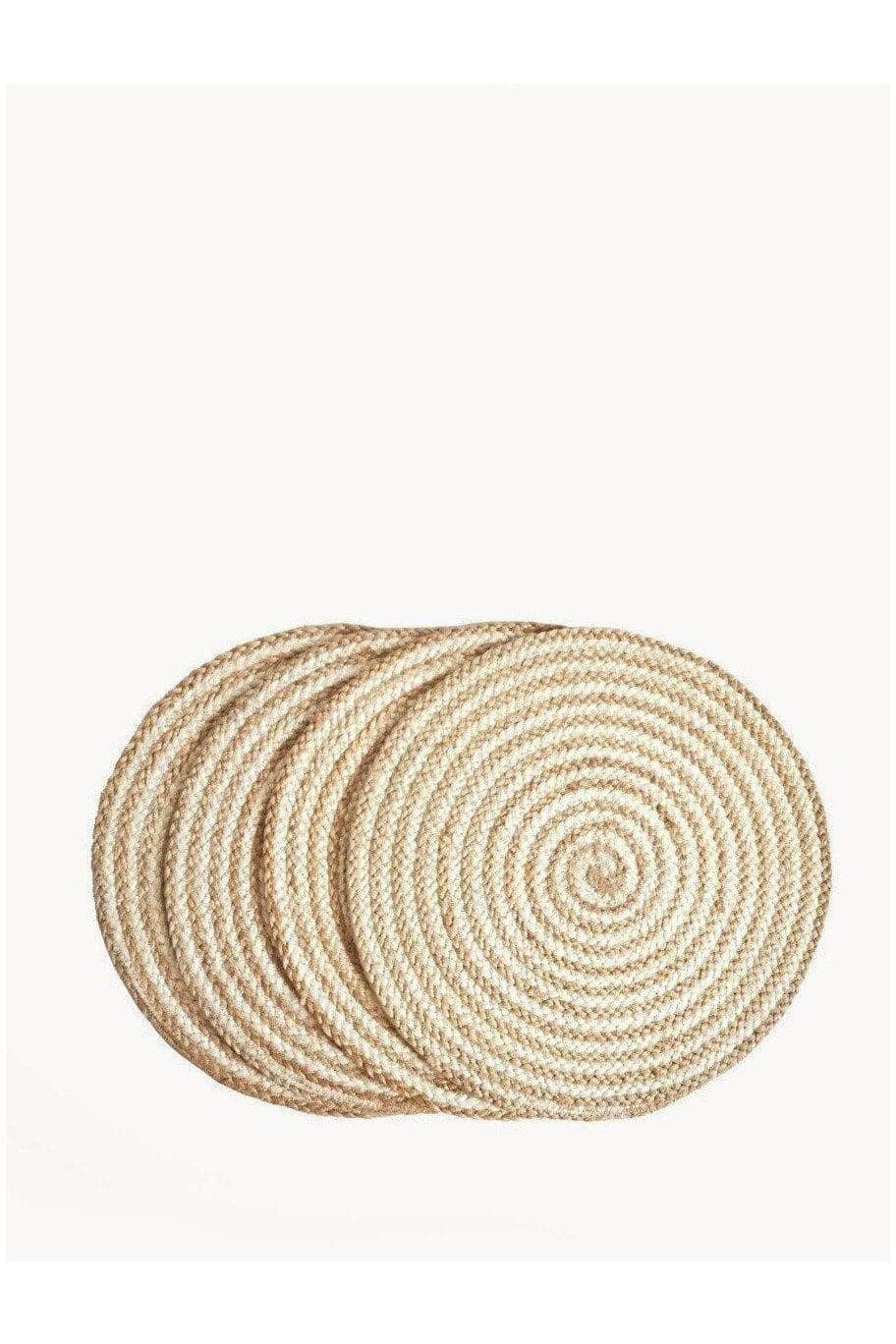 KORISSA Kata Spiral Placemat - Natural (Set of 4) - SwagglyLife Home & Fashion