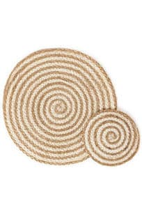 KORISSA Kata Spiral Placemat - Natural (Set of 4) - SwagglyLife Home & Fashion