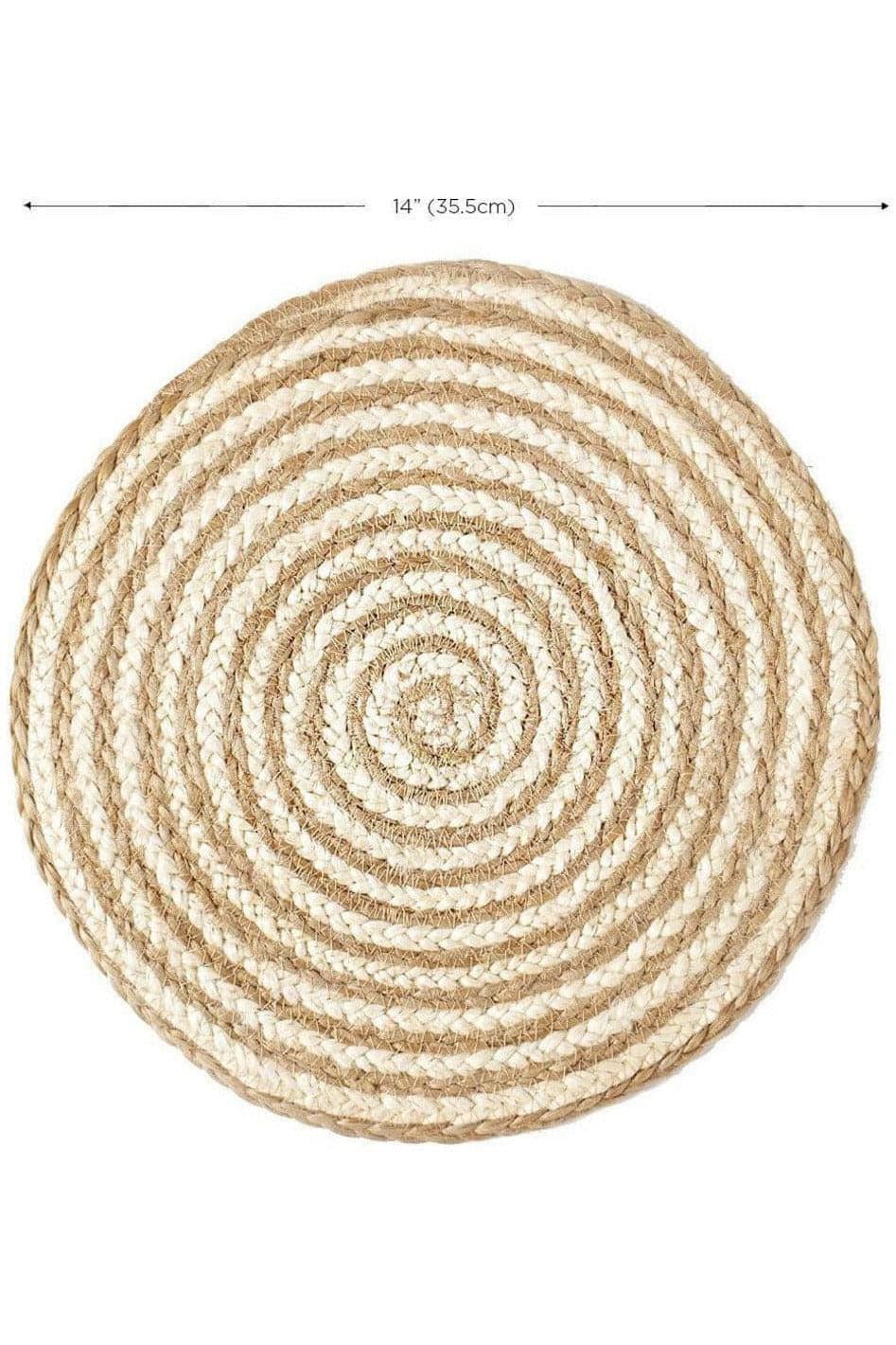 KORISSA Kata Spiral Placemat - Natural (Set of 4) - SwagglyLife Home & Fashion