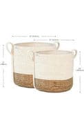 KORISSA Savar Basket with Side Handle (Set of 2) - SwagglyLife Home & Fashion